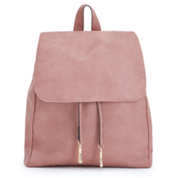 Shoe Dazzle Handbags - Blush Pink Leather Backpack